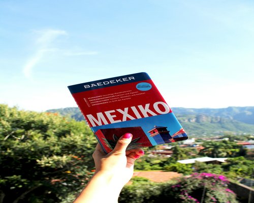 Person reading a book during a calm weekend morning in Mexico
